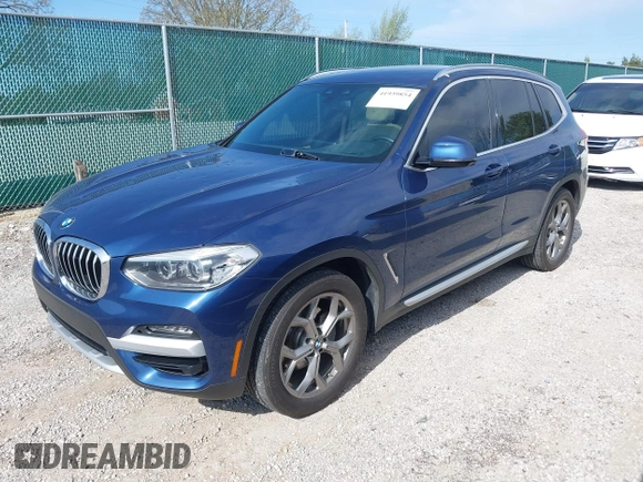 2020 BMW X3 xDrive30i with VIN 5UXTY5C02L9D58605, listed as a IAAI auction lot 41939854 with 22,361 mi miles and . Bid and sale history available at DreamBid. Image 18.