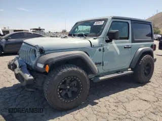 2023 Jeep Wrangler Sport with VIN 1C4HJXAG5PW659672, listed as a Copart auction lot 59034675 with 23,826 mi miles and Salvage title. Bid and sale history available at DreamBid. Image 1.