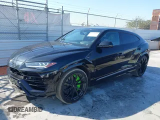 2019 Lamborghini Urus z VIN ZPBUA1ZLXKLA03063, wystawiony jako IAAI lot #41653328 z przebiegiem 29 688 mil mil oraz . Historia ofert i sprzedaży dostępna na DreamBid. Obrazek 2.