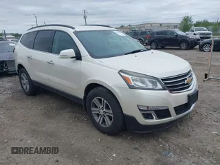 2015 Chevrolet Traverse LT with VIN 1GNKVGKD2FJ280517, listed as a IAAI auction lot 42292339 with 142,841 mi miles and . Bid and sale history available at DreamBid. Image 1.