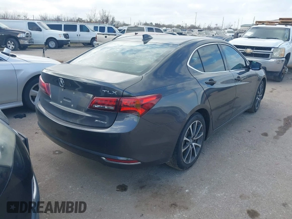 2015 Acura TLX V6 Tech with VIN 19UUB3F54FA000636, listed as a IAAI auction lot 41465496 with 139,263 mi miles. Bid and sale history available at carsss.com. Image 4.
