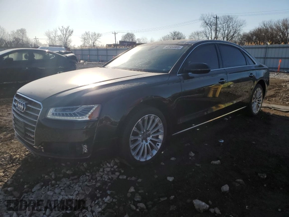 2015 Audi A8 L 4.0T with VIN WAU32AFD0FN016733, listed as a Copart auction lot 48564865 with 102,581 mi miles and Salvage Title. Bid and sale history available at carsss.com. Image 1.