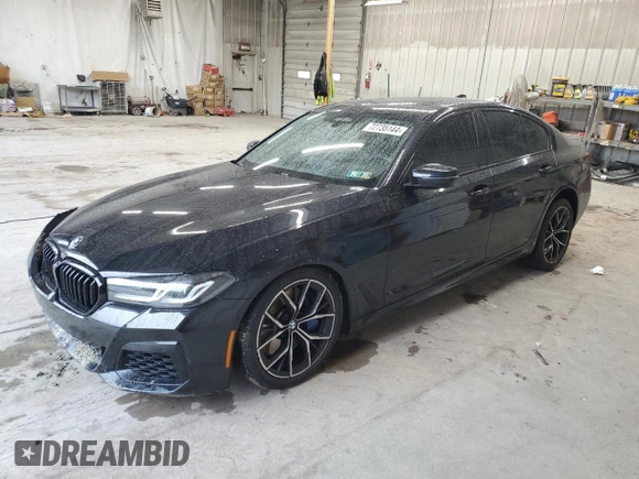 2023 BMW 5 Series 540i xDrive with VIN WBA73BJ02PCL24265, listed as a Copart auction lot 72735144 with 31,331 mi miles and Salvage Title. Bid and sale history available at carsss.com. Image 1.