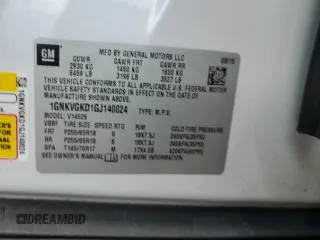 2016 Chevrolet Traverse LT с VIN 1GNKVGKD1GJ140024, выставлен на аукционе Copart как лот 62912465 с пробегом 122 580 миль миль и Списание • Salvage title. История ставок и продаж доступна на DreamBid. Изображение 13.