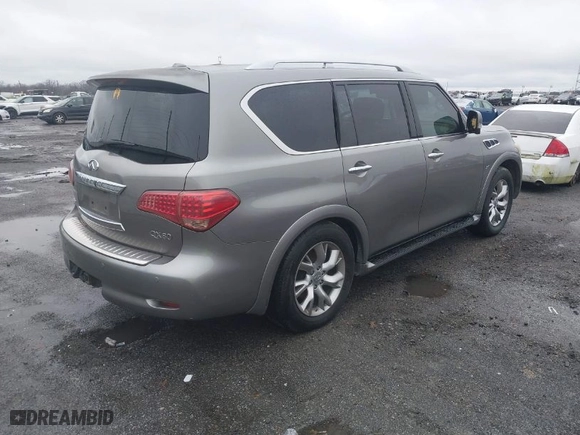 2014 Infiniti QX80 with VIN JN8AZ2NF0E9551426, listed as a IAAI auction lot 41549845 with 185,657 mi miles. Bid and sale history available at carsss.com. Image 4.