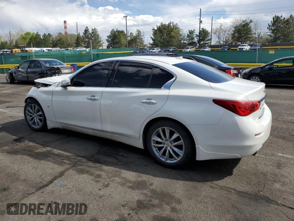 2014 Infiniti Q50 Premium with VIN JN1BV7AP0EM677325, listed as a Copart auction lot 47006435 with 137,238 mi miles and Salvage Title. Bid and sale history available at carsss.com. Image 2.
