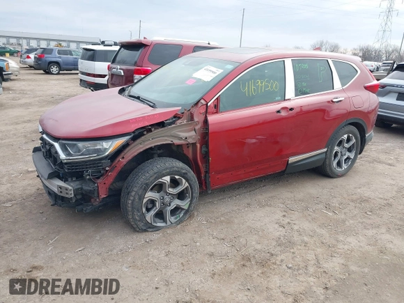 2018 Honda CR-V EX with VIN 2HKRW1H52JH523178, listed as a IAAI auction lot 41699500 with 81,377 mi miles and . Bid and sale history available at carsss.com. Image 2.