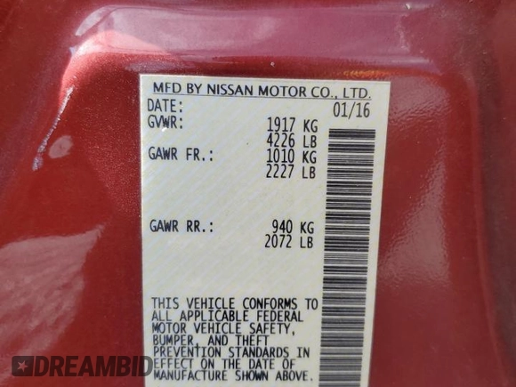 2016 Nissan Altima SL with VIN 1N4AL3AP3GC155357, listed as a Copart auction lot 60544335 with Not provided miles and Salvage title. Bid and sale history available at DreamBid. Image 12.