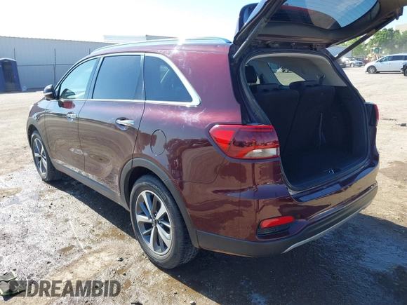 2019 Kia Sorento EX Sport with VIN 5XYPH4A52KG509349, listed as a IAAI auction lot 42244984 with 96,761 mi miles and . Bid and sale history available at DreamBid. Image 3.