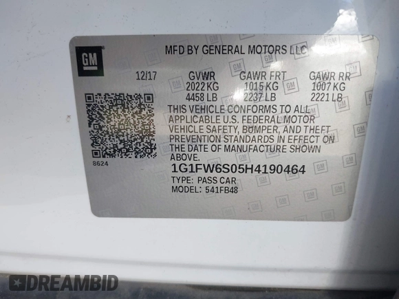 2017 Chevrolet Bolt EV LT z VIN 1G1FW6S05H4190464, wystawiony jako IAAI lot #41662766 z przebiegiem 62 954 mil mil oraz . Historia ofert i sprzedaży dostępna na DreamBid. Obrazek 9.