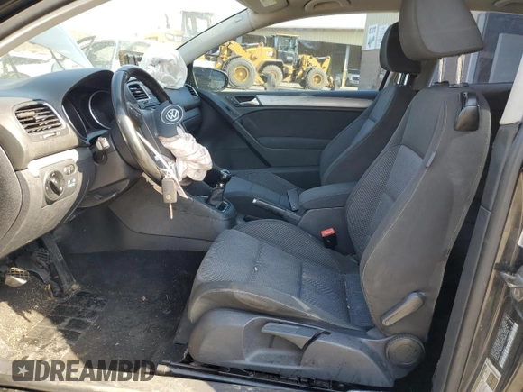 2012 Volkswagen Golf TDI w/Tech Pkg with VIN WVWMM7AJ1CW346839, listed as a Copart auction lot 48751445 with Not provided miles and Salvage title. Bid and sale history available at DreamBid. Image 7.