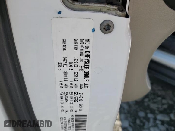 2014 Ram Cargo Van Tradesman with VIN 2C4JRGAG0ER138066, listed as a Copart auction lot 63466325 with 197,439 mi miles and Clean title. Bid and sale history available at DreamBid. Image 13.
