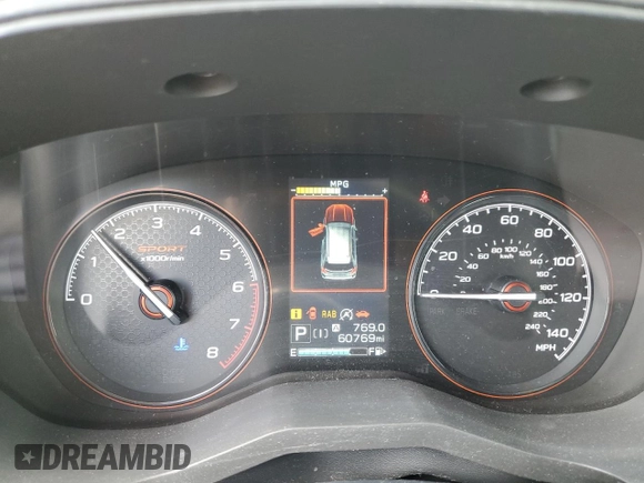 2021 Subaru Forester Special Sports with VIN JF2SKARC4MH461216, listed as a Copart auction lot 60692705 with 60,769 mi miles and Salvage title. Bid and sale history available at DreamBid. Image 9.