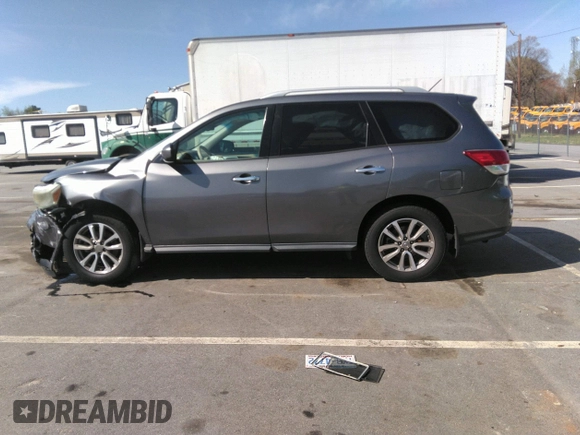 2015 Nissan Pathfinder S with VIN 5N1AR2MN1FC723483, listed as a IAAI auction lot 41808041 with 130,899 mi miles. Bid and sale history available at carsss.com. Image 15.