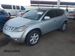 2005 Nissan Murano SE with VIN JN8AZ08T95W303747, listed as a IAAI auction lot 41921987 with 213,216 mi miles and . Bid and sale history available at DreamBid. Image 2.