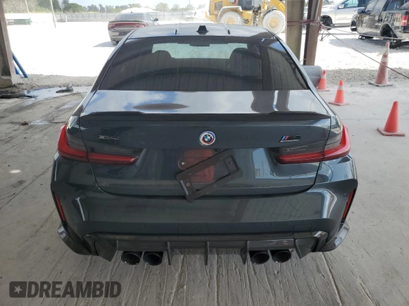 2024 BMW M3 Competition xDrive with VIN WBS43AY01RFS01430, listed as a Copart auction lot 53973245 with 6,584 mi miles and Salvage title. Bid and sale history available at DreamBid. Image 6.
