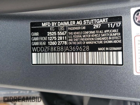 2018 Mercedes-Benz E-Class AMG E 63 S with VIN WDDZF8KB8JA369628, listed as a Copart auction lot 70928084 with 76,874 mi miles and Non Repairable. Bid and sale history available at carsss.com. Image 13.