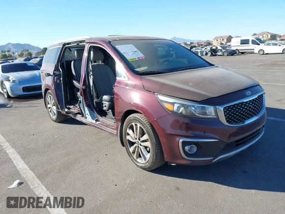 2015 Kia Sedona SX-L with VIN KNDME5C15F6046322, listed as a IAAI auction lot 41301459 with 76,026 mi miles and . Bid and sale history available at DreamBid. Image 1.