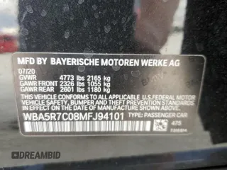 2021 BMW 3 Series 330i xDrive with VIN WBA5R7C08MFJ94101, listed as a Copart auction lot 86703334 with 51,533 mi miles and Salvage Title. Bid and sale history available at carsss.com. Image 12.