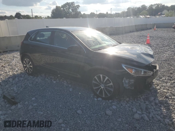 2018 Hyundai Elantra GT with VIN KMHH35LE1JU009133, listed as a Copart auction lot 72318654 with 57,843 mi miles and Salvage Title. Bid and sale history available at carsss.com. Image 4.