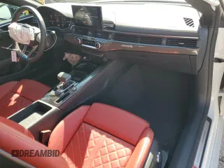 2024 Audi S5 Premium Plus with VIN WAUP4AF56RA011343, listed as a Copart auction lot 48170165 with 13,339 mi miles and Salvage Title. Bid and sale history available at DreamBid. Image 8.