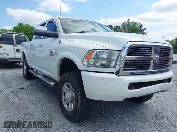 2012 Ram 2500 Laramie Longhorn with VIN 3C6UD5GL1CG121386, listed as a IAAI auction lot 42119700 with 207,173 mi miles and . Bid and sale history available at DreamBid. Image 1.