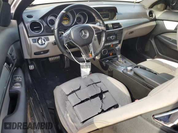 2012 Mercedes-Benz C 250 with VIN WDDGJ4HB7CF887127, listed as a Copart auction lot 62573325 with 148,176 mi miles and Salvage title. Bid and sale history available at DreamBid. Image 8.