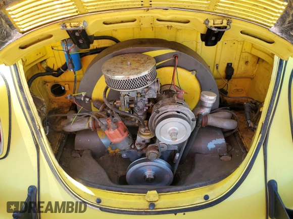 1972 Volkswagen Beetle with VIN 1522691744, listed as a Copart auction lot 61989275 with 56,316 mi miles and Clean title. Bid and sale history available at DreamBid. Image 11.