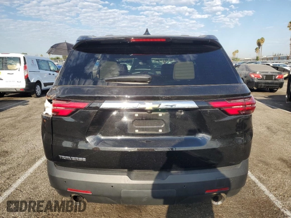 2022 Chevrolet Traverse LS with VIN 1GNERLKW2NJ130336, listed as a Copart auction lot 69991994 with 51,202 mi miles and Salvage Title. Bid and sale history available at carsss.com. Image 6.