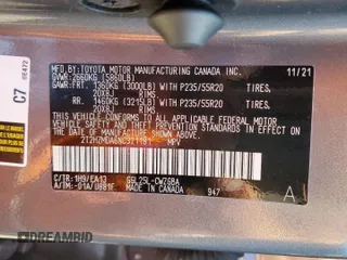 2022 Lexus RX 350 z VIN 2T2HZMDA6NC321181, wystawiony jako Copart lot #55269365 z przebiegiem 23 266 mil mil oraz Szkoda całkowita • Salvage title. Historia ofert i sprzedaży dostępna na DreamBid. Obrazek 13.