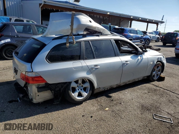 2008 BMW 5 Series 535xiT with VIN WBAPT73528CX01121, listed as a Copart auction lot 56124785 with Not provided miles and Non repairable. Bid and sale history available at DreamBid. Image 3.