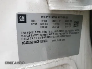 2012 Buick LaCrosse Touring z VIN 1G4GJ5E34CF130923, wystawiony jako Copart lot #45985725 z przebiegiem 77 223 mil mil oraz Szkoda całkowita • Salvage title. Historia ofert i sprzedaży dostępna na DreamBid. Obrazek 12.