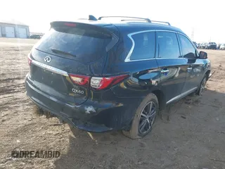 2019 Infiniti QX60 Pure with VIN 5N1DL0MM9KC555631, listed as a IAAI auction lot 41530910 with 83,351 mi miles and . Bid and sale history available at DreamBid. Image 4.