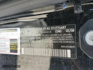 2008 Mercedes-Benz CLK-Class 3.5L with VIN WDBTK56F28F251092, listed as a Copart auction lot 75079744 with 0 mi miles and Salvage Title. Bid and sale history available at carsss.com. Image 12.