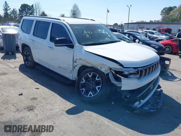 2024 Jeep Wagoneer Series III with VIN 1C4SJVDP9RS104904, listed as a IAAI auction lot 41912274 with 46,799 mi miles and . Bid and sale history available at DreamBid. Image 1.