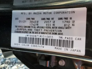 2021 Mazda CX-3 Sport with VIN JM1DKDB71M1510855, listed as a Copart auction lot 85678724 with 26,334 mi miles and Salvage Title. Bid and sale history available at DreamBid. Image 13.