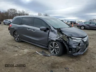 2018 Honda Odyssey Elite with VIN 5FNRL6H9XJB098123, listed as a Copart auction lot 48237955 with 85,261 mi miles and Salvage Title. Bid and sale history available at carsss.com. Image 4.