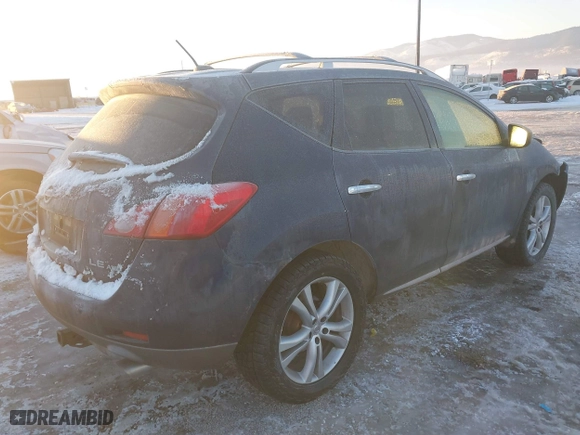 2009 Nissan Murano SL with VIN JN8AZ18W19W154448, listed as a IAAI auction lot 41396575 with 192,985 mi miles. Bid and sale history available at carsss.com. Image 4.