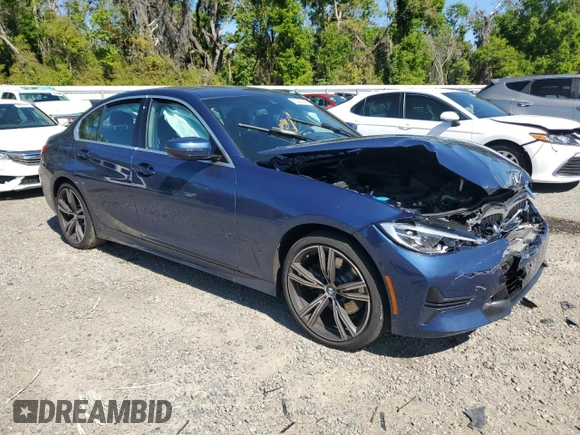 2021 BMW 3 Series 330i with VIN 3MW5R1J07M8B63494, listed as a Copart auction lot 50042565 with 0 mi miles and Salvage Title. Bid and sale history available at carsss.com. Image 4.