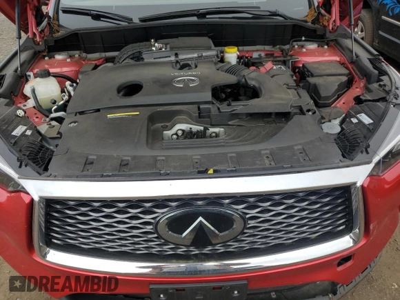 2023 Infiniti QX50 Autograph with VIN 3PCAJ5DB6PF103025, listed as a Copart auction lot 58462355 with 9,100 mi miles and Salvage title. Bid and sale history available at DreamBid. Image 12.