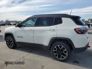 2020 Jeep Compass Trailhawk with VIN 3C4NJDDB3LT189398, listed as a Copart auction lot 88671285 with 75,672 mi miles and Salvage title. Bid and sale history available at DreamBid. Image 2.