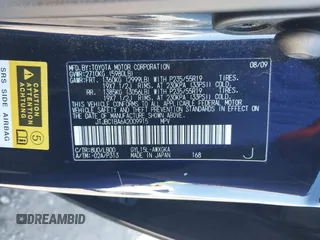 2010 Lexus RX 450h with VIN JTJBC1BA6A2009915, listed as a IAAI auction lot 41903210 with 190,013 mi miles and . Bid and sale history available at carsss.com. Image 9.