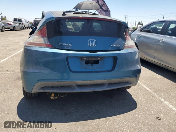 2011 Honda CR-Z with VIN JHMZF1D44BS012599, listed as a Copart auction lot 61500014 with Not Provided miles and Salvage Title. Bid and sale history available at DreamBid. Image 6.