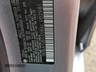 2006 BMW 5 Series 550i with VIN WBANB53586CP02981, listed as a Copart auction lot 84903254 with 124,132 mi miles and Salvage Title. Bid and sale history available at DreamBid. Image 12.