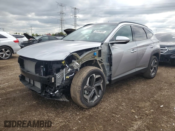 2024 Hyundai Tucson Limited z VIN 5NMJECDE8RH309659, wystawiony jako Copart lot #55489055 z przebiegiem 3 058 mil mil oraz Szkoda całkowita • Salvage title. Historia ofert i sprzedaży dostępna na DreamBid. Obrazek 1.
