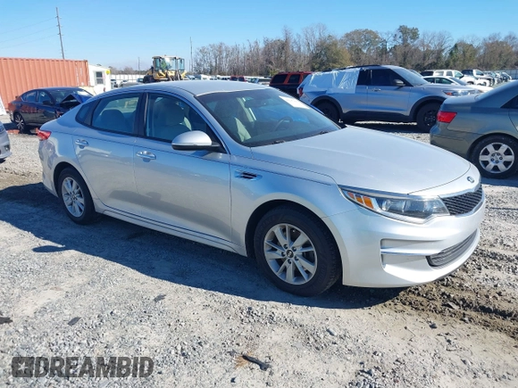 2016 Kia Optima LX with VIN 5XXGT4L37GG015462, listed as a IAAI auction lot 41247091 with 165,755 mi miles and . Bid and sale history available at DreamBid. Image 1.
