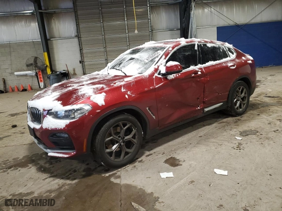 2020 BMW X4 xDrive30i with VIN 5UX2V1C06L9D65361, listed as a Copart auction lot 87350454 with 0 mi miles and Salvage Title. Bid and sale history available at carsss.com. Image 1.