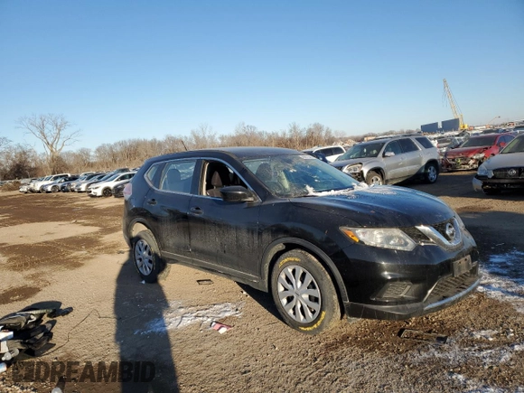 2016 Nissan Rogue S with VIN JN8AT2MV7GW133038, listed as a Copart auction lot 46072345 with 74,474 mi miles and Salvage Title. Bid and sale history available at carsss.com. Image 4.