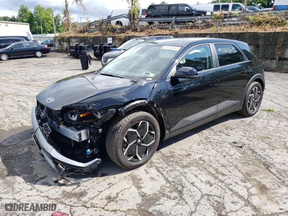 2022 Hyundai IONIQ 5 SE with VIN KM8KMDAF1NU101213, listed as a Copart auction lot 59186563 with 4,988 mi miles. Bid and sale history available at carsss.com. Image 1.