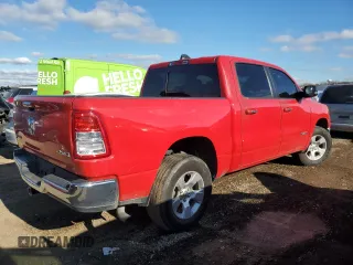 2019 Ram 1500 Big Horn/Lone Star with VIN 1C6RRFFGXKN920025, listed as a Copart auction lot 47775594 with 61,179 mi miles and Salvage Title. Bid and sale history available at carsss.com. Image 3.
